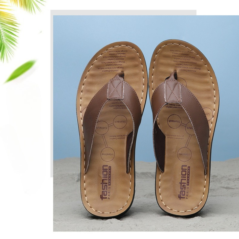 Flip Flop Leather Men - أحذية رجالية جلدية 2026، صنادل قلابة