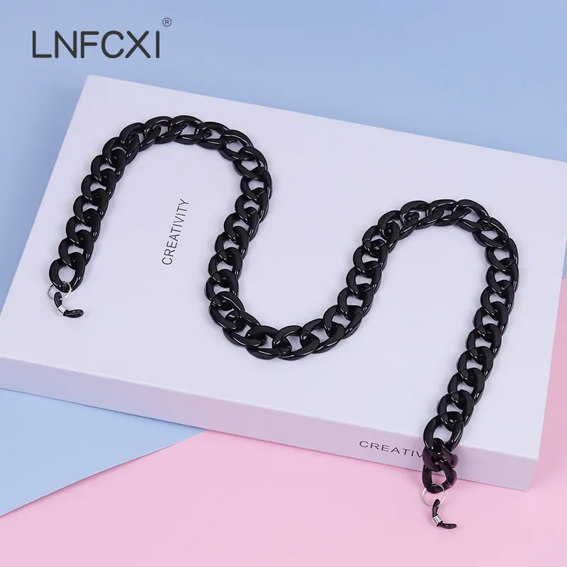 Sunglass Retainer Cord - سلاسل نظارات شمسية أكريليك سوداء أنيقة
