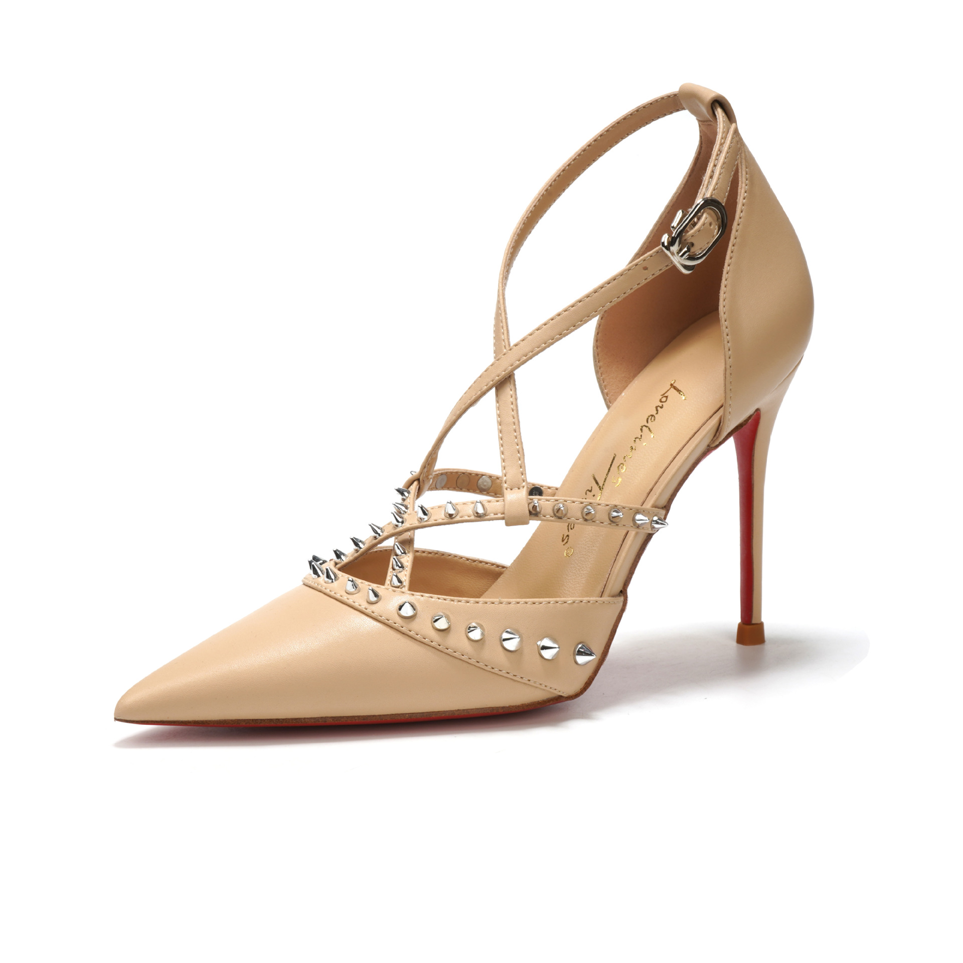 Casual Sandal Leather - أحذية امرأة الرجعية الصنادل الخنجر الكعوب