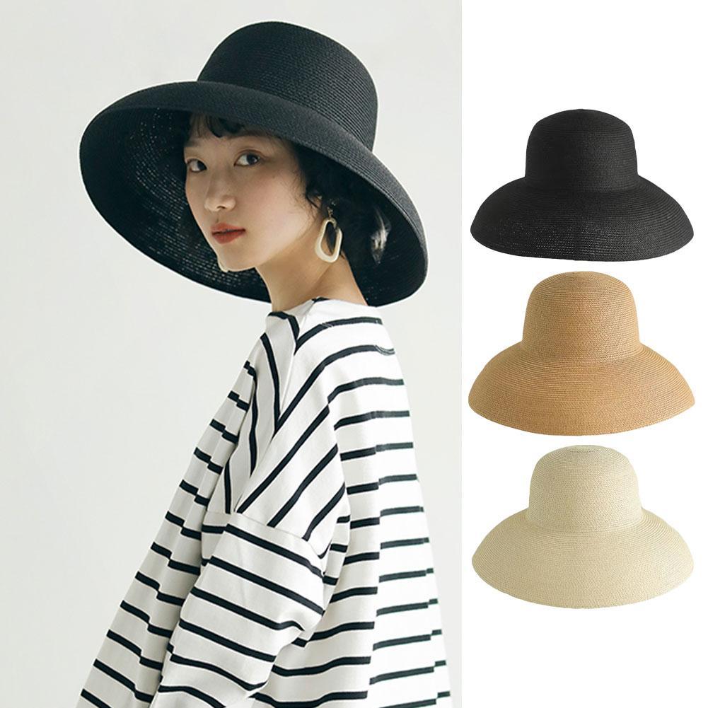 Bucket Hat Straw - قبعة من القش للنساء على طراز