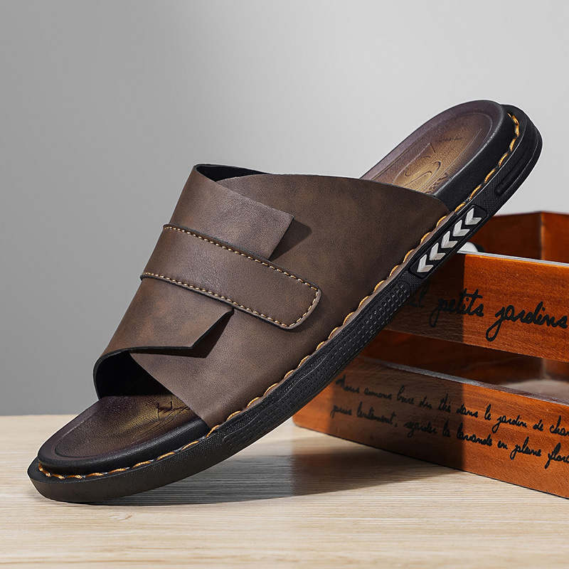 شباشب رجالية كلاسيكية من الجلد - مراجعة Flip Flop Leather Men وسعره