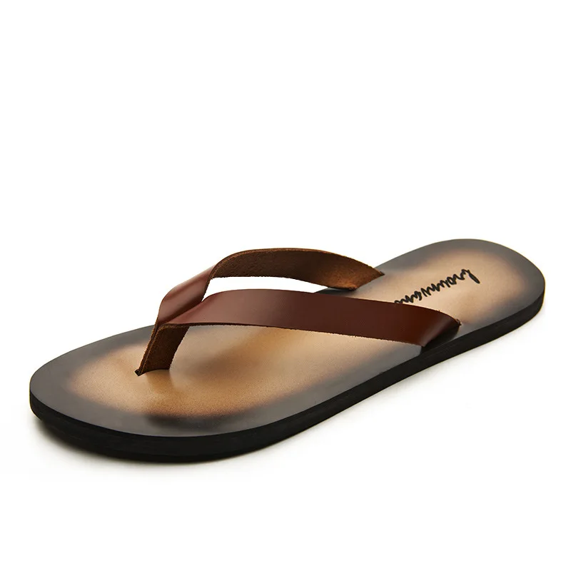 الكلاسيكية جلد طبيعي رجالي الن - مراجعة Flip Flop Leather Men وسعره