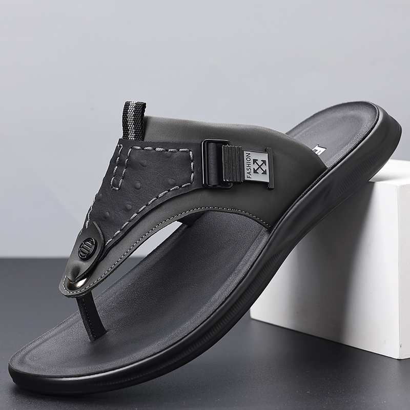 صندل رجالي قابل للتعديل بحزام، - مراجعة Flip Flop Leather Men وسعره