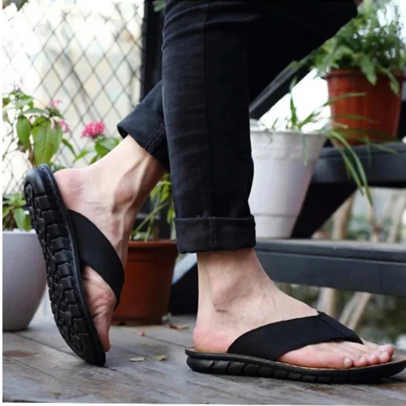 روما ريترو شبشب رجالي بلون كلي - مراجعة Flip Flop Leather Men وسعره