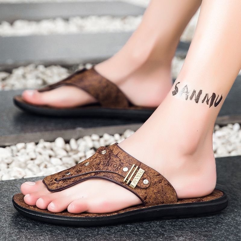 شباشب رجالية جديدة لعام 2026 م - مراجعة Flip Flop Leather Men وسعره
